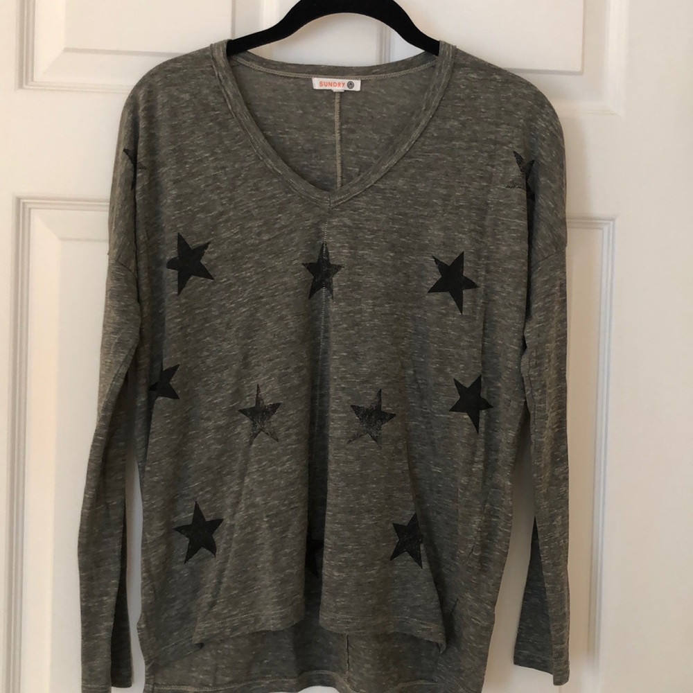 Sundry star print long sleeve t shirt